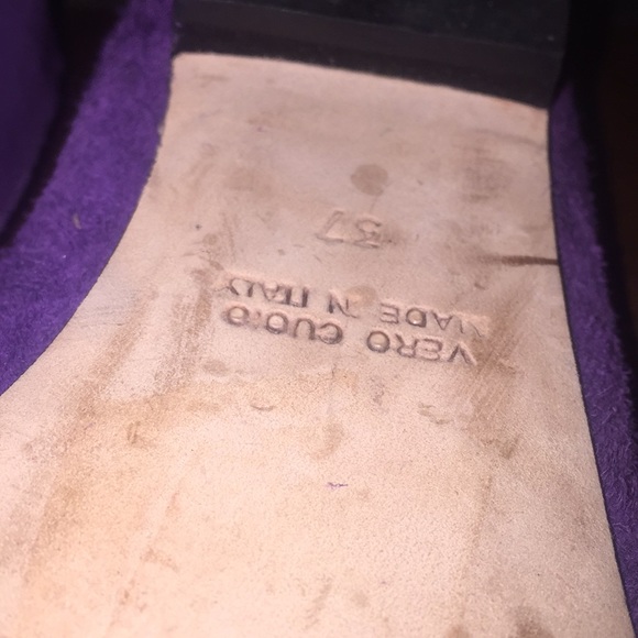 Andrea Carrano Purple Flats Made in Italy Size 37 SB4 - Picture 8 of 8